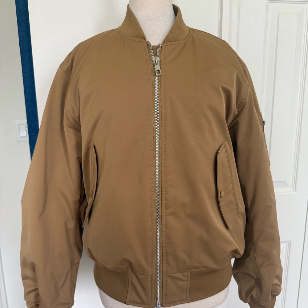 MNG Women’s Tan Bomber Jacket NWOT